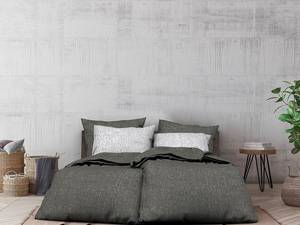 Parure de lit en flanelle Franela Coton - Gris foncé - Gris foncé - 200 x 135 cm