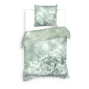 Parure de lit en satin mako Beyla Coton - Vert - 220 x 155 cm