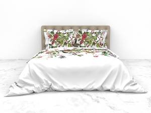 Parure de lit en satin mako Moires Coton - Blanc - 220 x 200 cm