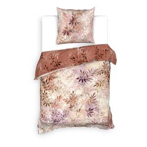 Parure de lit en satin mako Yamile Coton - Beige - 220 x 155 cm