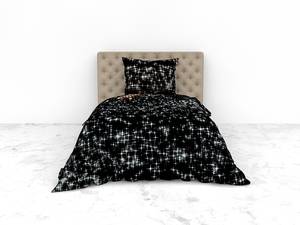 Parure de lit en satin mako Konna Coton - Noir - 220 x 155 cm