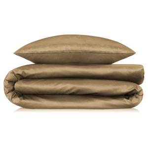 Microvezel beddengoed Velluto a Coste katoen - goudkleurig - Goud - 220 x 155 cm