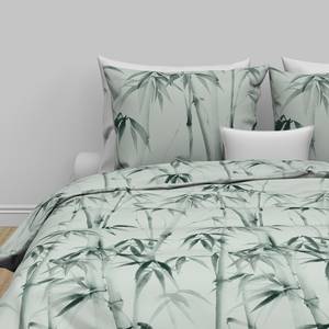 Parure de lit en satin mako Lani Coton - Vert - 220 x 200 cm