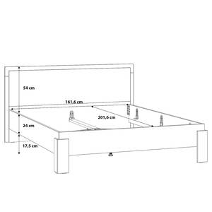 Bettgestell Kamalus Altholz Dekor / Beton Dekor - 160 x 200cm