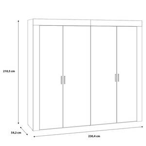 Drehtürenschrank Kamalus Altholz Dekor / Beton Dekor