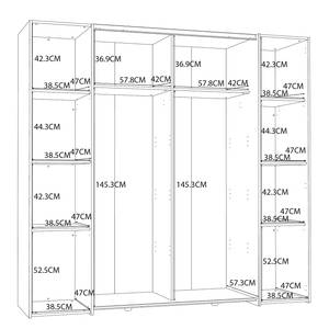 Armadio componibile Assen Bianco / Effetto rovere