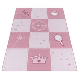 Kindervloerkleed Princess polypropeen - roze - 80 x 120 cm - 80 x 120 cm