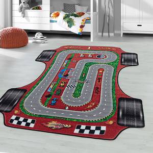 Kindervloerkleed Racetrack polypropeen - rood - 160 x 230 cm - 160 x 230 cm