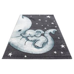 Kindervloerkleed Olifant Baby polypropeen - blauw - 80 x 150 cm - Blauw - 80 x 150 cm