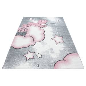 Kinderteppich Teddy & Sterne Polypropylen - Pink - 160 x 230 cm - Pink - 160 x 230 cm