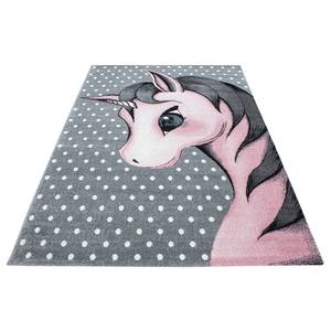 Kinderteppich Einhorn Pink Polypropylen - Pink - 80 x 150 cm - 80 x 150 cm