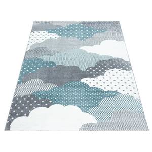 Kindervloerkleed Clouds polypropeen - blauw - 160 x 230 cm - Blauw - 160 x 230 cm