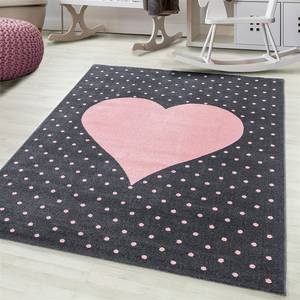 Kindervloerkleed Hart polypropeen - roze - 120 x 170 cm - 120 x 170 cm