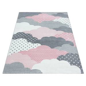 Tapis enfant Nuages Polypropylène - Rose - 80 x 150 cm - Rose foncé - 80 x 150 cm