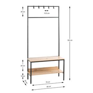 Staande kapstok Rispond MDF/staal - wildeikenhouten look