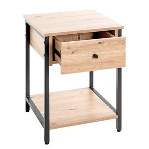 Beistelltisch Armadale - 1 Schublade MDF / Stahl - Wildeiche Dekor