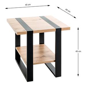 Bijzettafel Strathy type A MDF/staal - wildeikenhouten look - wild eikenhouten look