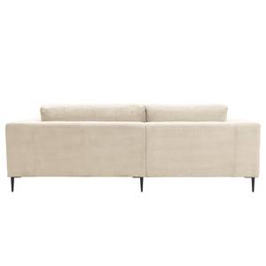 Ecksofa Samar Cord - Cordstoff Leanca: Beige - Longchair davorstehend rechts