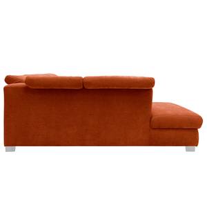 Ecksofa Sunny Corner Webstoff - Webstoff Floricia: Rost - Ottomane davorstehend links - Ohne Schlaffunktion