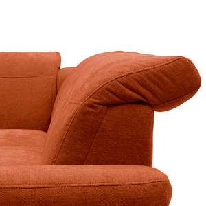 Ecksofa Sunny Corner Webstoff - Webstoff Floricia: Rost - Ottomane davorstehend links - Ohne Schlaffunktion