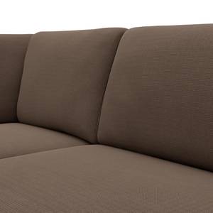 Ecksofa KEDRO Webstoff - Webstoff Belana: Taupe - Ottomane davorstehend links