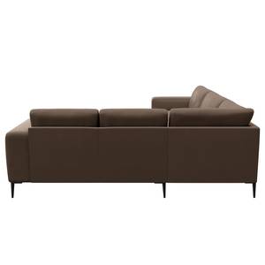 Ecksofa KEDRO Webstoff - Webstoff Belana: Taupe - Ottomane davorstehend rechts