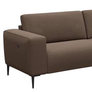 Ecksofa KEDRO Webstoff - Webstoff Belana: Taupe - Ottomane davorstehend rechts