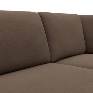 Ecksofa KEDRO Webstoff - Webstoff Belana: Taupe - Ottomane davorstehend rechts