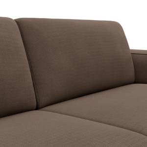 Ecksofa KEDRO Webstoff - Webstoff Belana: Taupe - Ottomane davorstehend rechts