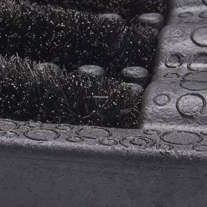Fußmatte Brushes Gummi / Kokos - Schwarz - 75 x 45 cm