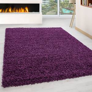 Tappeto a pelo lungo Weselberg Polipropilene - Lilla scuro - 140 x 200 cm - Viola scuro - 140 x 200 cm