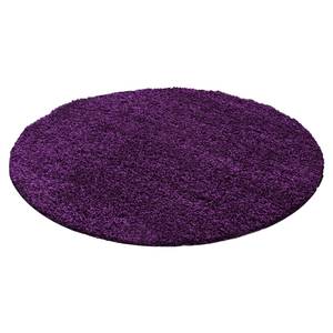 Tappeto a pelo lungo Weselberg Polipropilene - Lilla scuro - 160 x 160 cm - Viola scuro - 160 x 160 cm