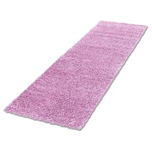 Hoogpolig vloerkleed Weselberg polypropeen - roze - 80 x 250 cm - Roze - 80 x 250 cm