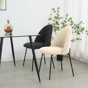 Chaises capitonnées LIMAYA - Lot de 2 Crème