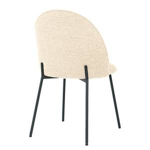 Chaises capitonnées LIMAYA - Lot de 2 Crème