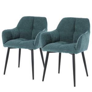 Chaises à accoudoirs Sened - Lot de 2 Bleu marine