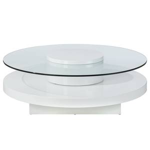 Table Basse Redeby ronde Blanc brillant