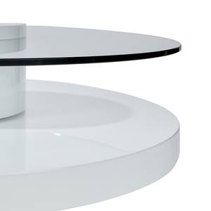 Table Basse Redeby ronde Blanc brillant