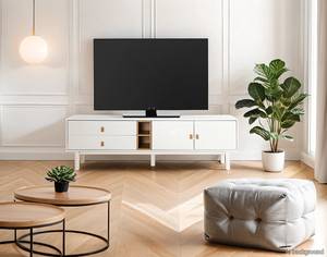 TV-Lowboard LINDALE 180 cm Weiß