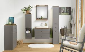 Salle de bain Quickset 937 - 5 éléments Bois manufacturé - Gris - Éclairage inclus