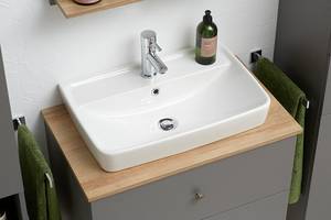 Salle de bain Quickset 937 - 5 éléments Bois manufacturé - Gris - Éclairage inclus