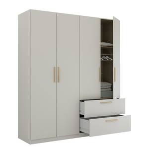 Armoire à portes battantes Skandi B Gris soie - Largeur : 180 cm - Sans portes miroir