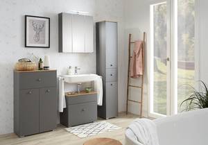 Salle de bain Quickset 937 - 3 éléments Bois manufacturé - Gris - Éclairage inclus