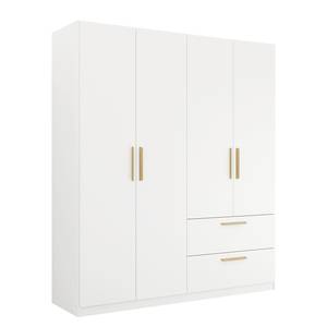 Armoire à portes battantes Skandi B Blanc alpin - Largeur : 180 cm - Sans portes miroir