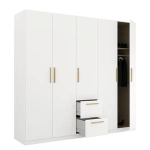 Armoire à portes battantes Skandi B Blanc alpin - Largeur : 226 cm - Sans portes miroir