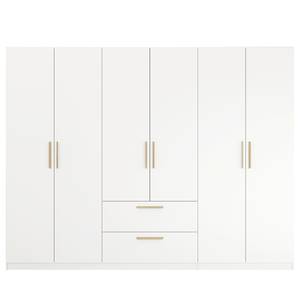 Armoire à portes battantes Skandi B Blanc alpin - Largeur : 270 cm - Sans portes miroir