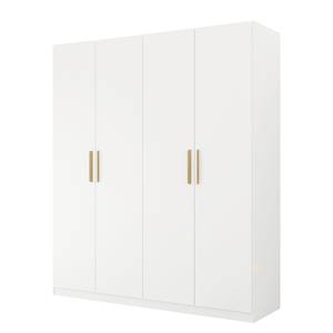 Armoire à portes battantes Skandi A Blanc alpin - Largeur : 180 cm - Sans portes miroir