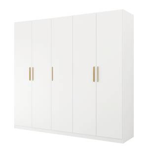 Armoire à portes battantes Skandi A Blanc alpin - Largeur : 226 cm - Sans portes miroir