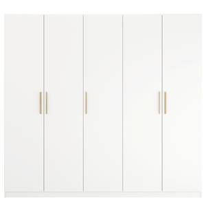 Armoire à portes battantes Skandi A Blanc alpin - Largeur : 226 cm - Sans portes miroir