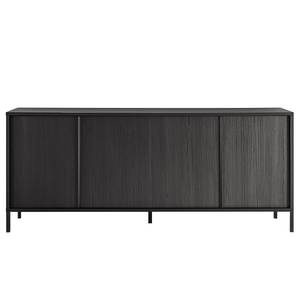 Sideboard Steel mit Türen Eiche Schwarz Dekor - Breite: 207 cm